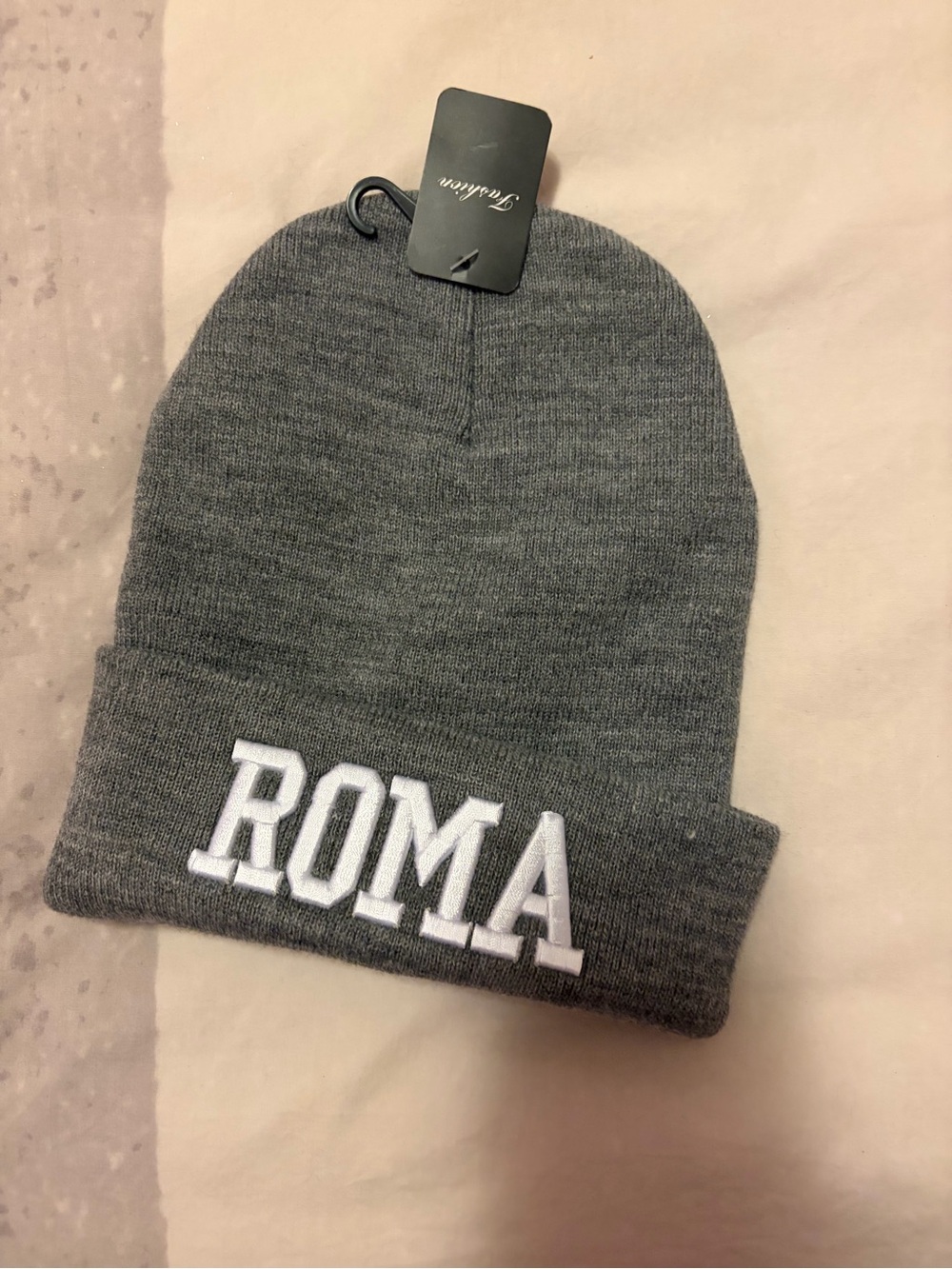 ROMA Gray Knit Beanie